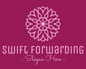 Decorative Elegant Pink Flower logo design