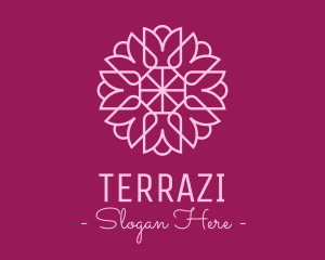 Decorative Elegant Pink Flower logo design