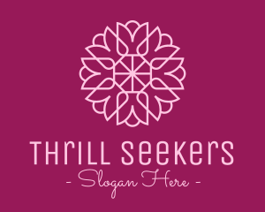 Decorative Elegant Pink Flower logo design