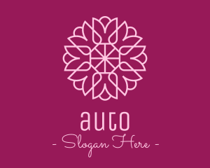 Decorative Elegant Pink Flower logo design