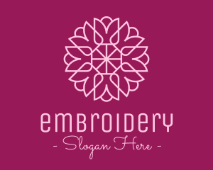 Decorative Elegant Pink Flower logo design