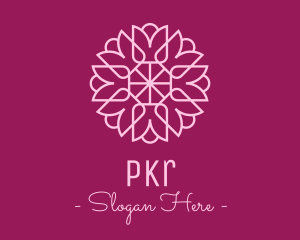 Decorative Elegant Pink Flower logo design