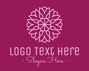 Detailed - Decorative Elegant Pink Flower logo design