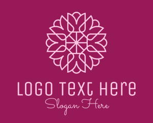Decorative Elegant Pink Flower Logo