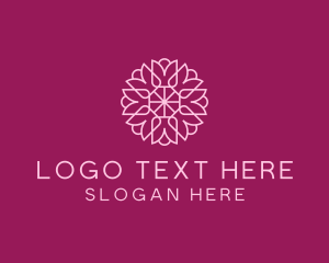 Decorative Elegant Pink Flower logo design