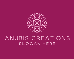 Decorative Elegant Pink Flower logo design