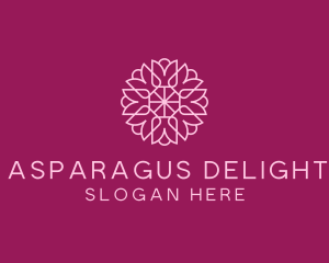 Decorative Elegant Pink Flower logo design