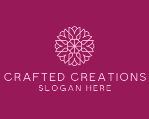 Decorative Elegant Pink Flower logo design