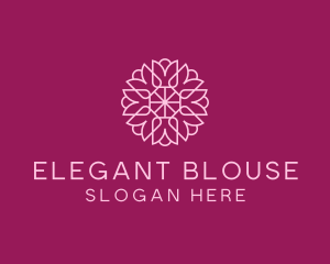 Decorative Elegant Pink Flower logo design