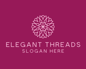 Decorative Elegant Pink Flower logo design