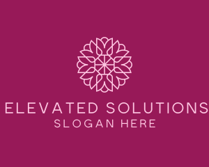 Decorative Elegant Pink Flower logo design