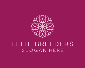 Decorative Elegant Pink Flower logo design