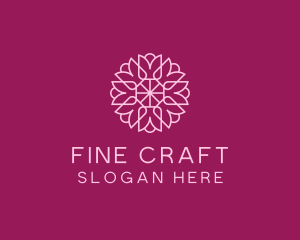 Decorative Elegant Pink Flower logo design