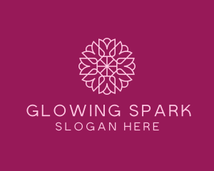 Decorative Elegant Pink Flower logo design