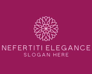 Decorative Elegant Pink Flower logo design