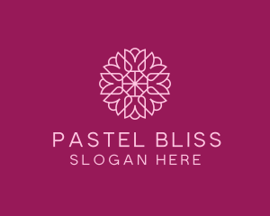 Decorative Elegant Pink Flower logo design