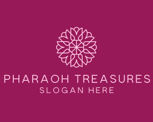 Decorative Elegant Pink Flower logo design