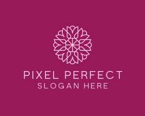 Decorative Elegant Pink Flower logo design