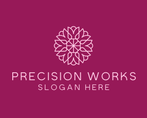 Detailed - Decorative Elegant Pink Flower logo design