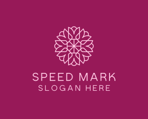 Decorative Elegant Pink Flower logo design