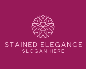 Decorative Elegant Pink Flower logo design