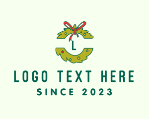 Gift Shop - Christmas Wreath Decoration logo design