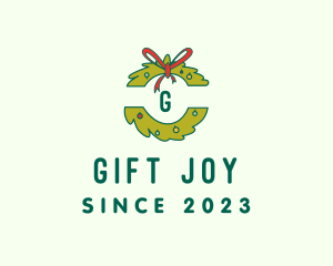 Christmas Wreath Decoration logo design