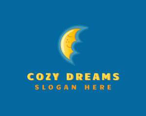 Sleeping Happy Moon  logo design