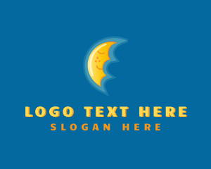 Smile - Sleeping Happy Moon logo design