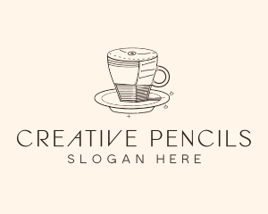 Abstract Hipster Creative Cafe logo design