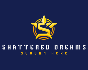 Star Shield Letter S logo design