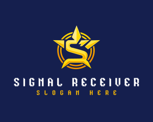 Star Shield Letter S logo design