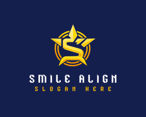 Star Shield Letter S logo design