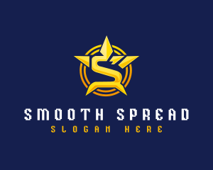 Star Shield Letter S logo design