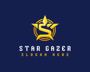 Star Shield Letter S logo design