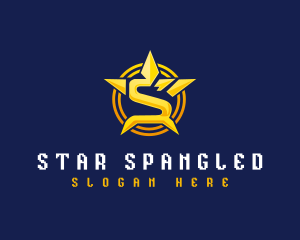 Star Shield Letter S logo design