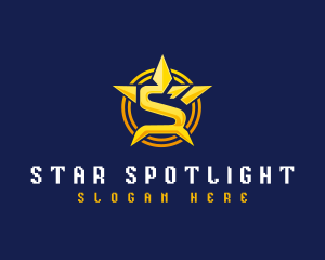 Star Shield Letter S logo design