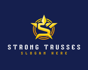 Star Shield Letter S logo design