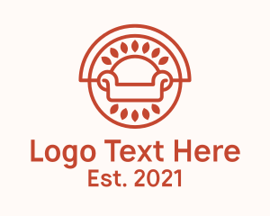 Seat - Sofa Furniture Line Art logo design
