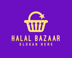 Starry Shopping Basket logo design