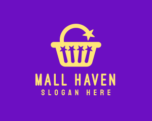 Starry Shopping Basket logo design