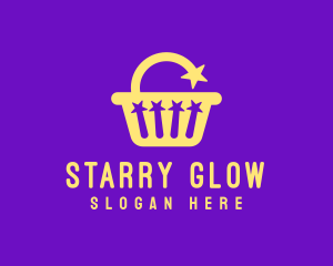 Starry Shopping Basket logo design
