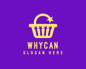 Commerce - Starry Shopping Basket logo design