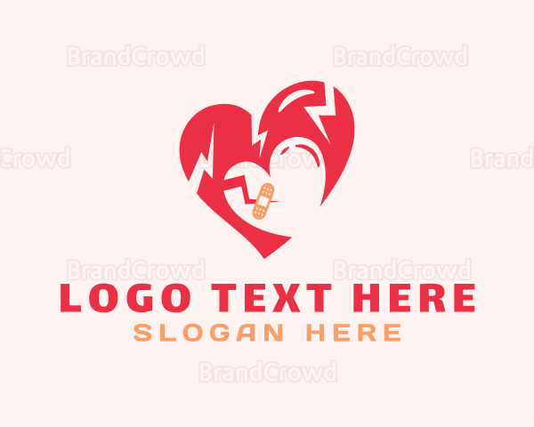 Broken Love Heart Logo