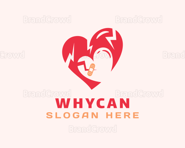 Broken Love Heart Logo