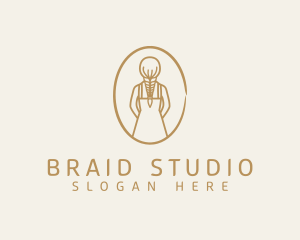 Female Braid Girl  logo design