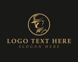 Hat - Gentleman Inspector Man logo design