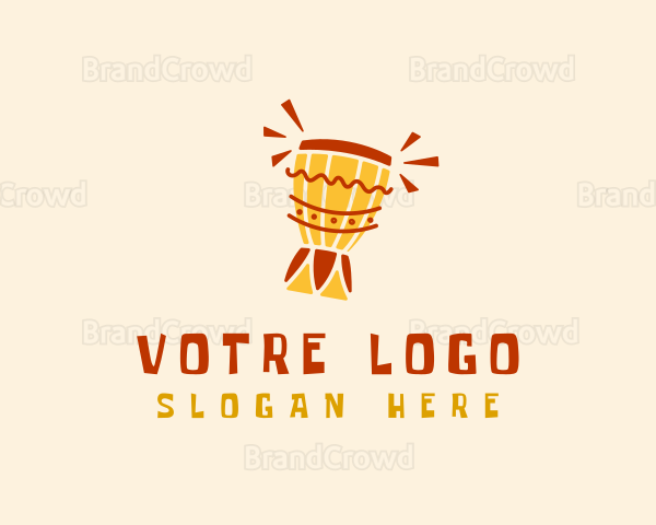 African Drum Beat Logo