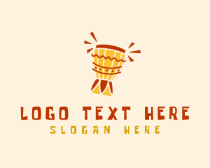 Sound - African Drum Beat logo design