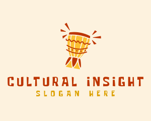 African Drum Instrument logo design